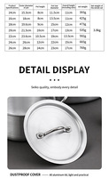 Ensemble de casseroles en aluminium très vendu de 19/24/26/30/33/36 cm, 7 casseroles dans un seul ensemble, ensemble de casseroles robustes