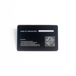 Gravure laser de membre VIP réfléchissant miroir personnalisé Cartes métalliques d'affaires NFC RFID avec fente pour puce/logo/code QR - Product Image 4
