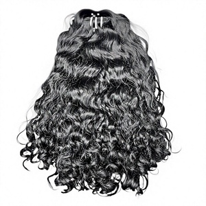 Extensiones de Cabello Humano Virgen Natural Negro con Doble Trama y Ondas Profundas, Cabello Rizado, Cutícula Alineada, Venta al por Mayor para Proveedores - Product Image 1