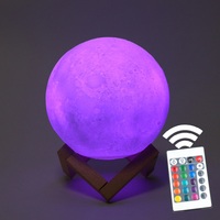 Lampe LED 3D à lumière de lune, haute qualité, prix bas, 15cm, 16 couleurs, télécommande Rechargeable/tactile/tactile