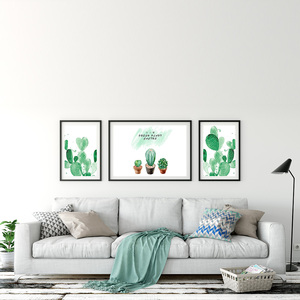 Cornici <span class=keywords><strong>per</strong></span> la decorazione della casa foglie astratte verdi <span class=keywords><strong>pittura</strong></span> su tela arte della parete <span class=keywords><strong>legno</strong></span> 3 pezzi/set Deco da parete DXBD-486 CN;ANH CMYK - Product Image 4