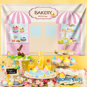 Sweet Shop toile de fond bonbons princesse Dessert bannière <span class=keywords><strong>boutique</strong></span> fille <span class=keywords><strong>anniversaire</strong></span> photographie arrière-plan fête des enfants bannière décoration - Product Image 3