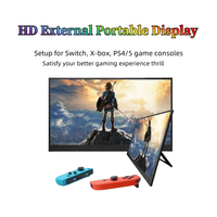 Moniteur portable 1080P IPS FHD 18,5 pouces 72% SRGB Contraste 1200:1 pour ordinateur portable Mac pour Xbox PS4/5 Switch Mini écran Type C