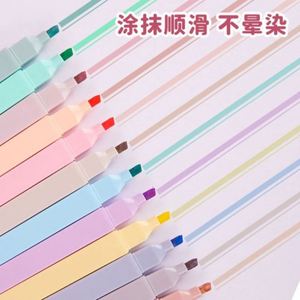 Marcadores Rectangulares con Punta de Pincel Oblicua, 12 Colores Pastel Morandi, Multicolor, con Logotipo Personalizado OEM de Fábrica - Product Image 5