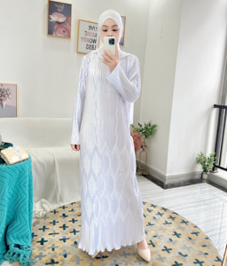 Robe de soirée élégante arabe plissée, Maxi, longue, à la mode, pour femmes musulmanes, Kaftan de fête, vêtements islamiques, nouvelle collection 2022 - Product Image 6