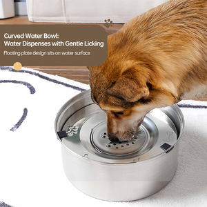 Cuenco de Acero Inoxidable 304 <span class=keywords><strong>para</strong></span> Mascotas, Comederos de 1L/3L/5.6L, Cuenco de Agua Flotante Antiderrames <span class=keywords><strong>para</strong></span> <span class=keywords><strong>Perros</strong></span> y Gatos, Sin Manchas, Estimula la Hidratación - Product Image 4