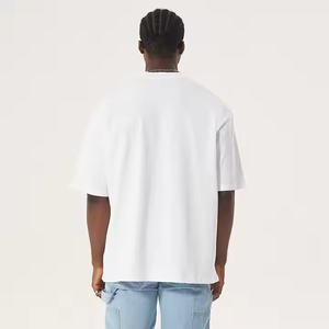 T-shirt à la mode pour hommes, coupe ample, col rond, t-shirts d'entraînement athlétique, poids lourd, manches courtes, t-shirt de base en coton de qualité supérieure - Product Image 2