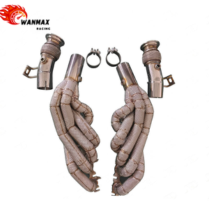 Colector de Escape de Acero Inoxidable de Alto Rendimiento para Audi R8 V10 5.2L con Protector Térmico - Acabado Pulido Espejo, Mejora Deportiva para Carreras 1 - Product Image 3