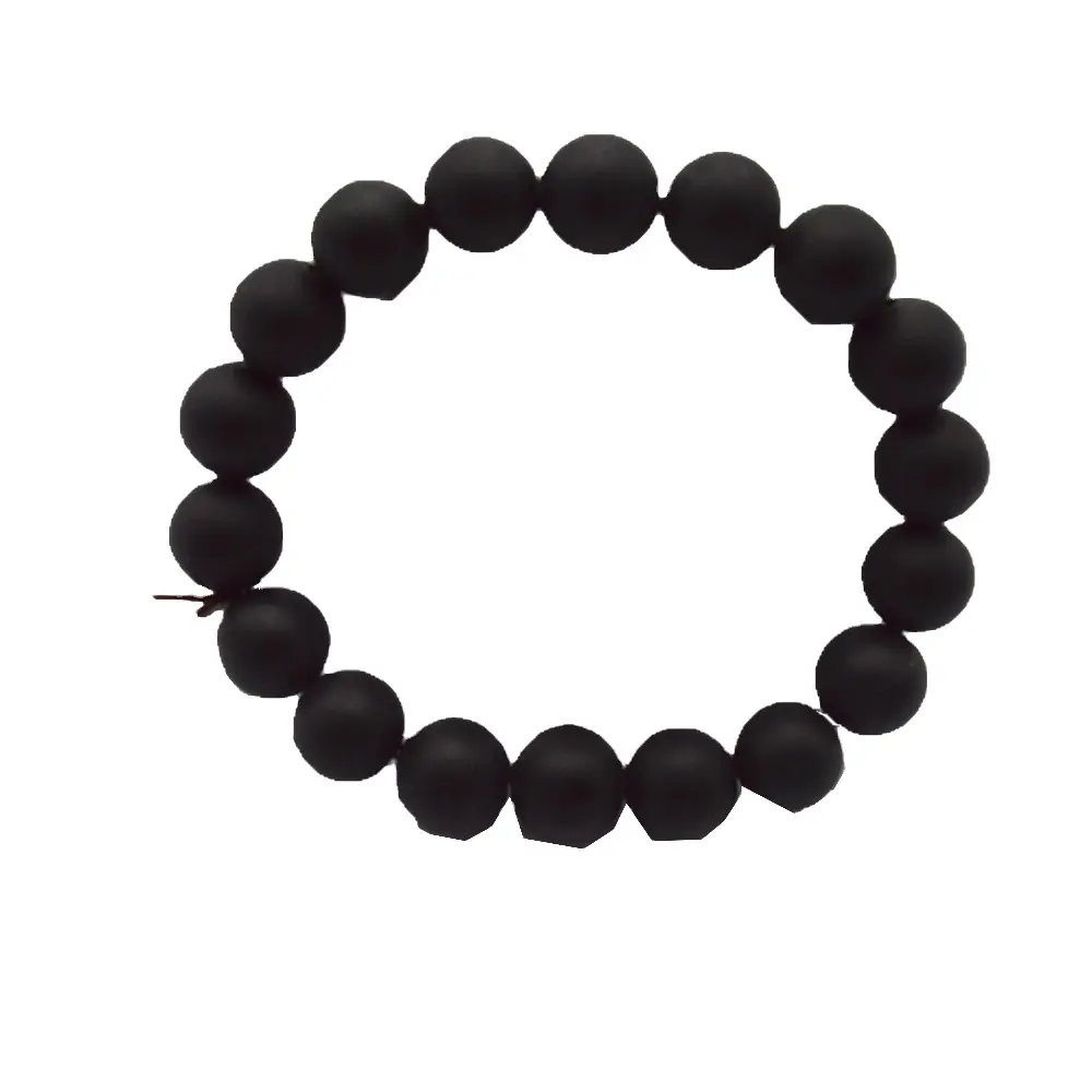 High Quality Natural Bian Stone Beads Of 10mm Black Bian Stone Bracelets For Sale