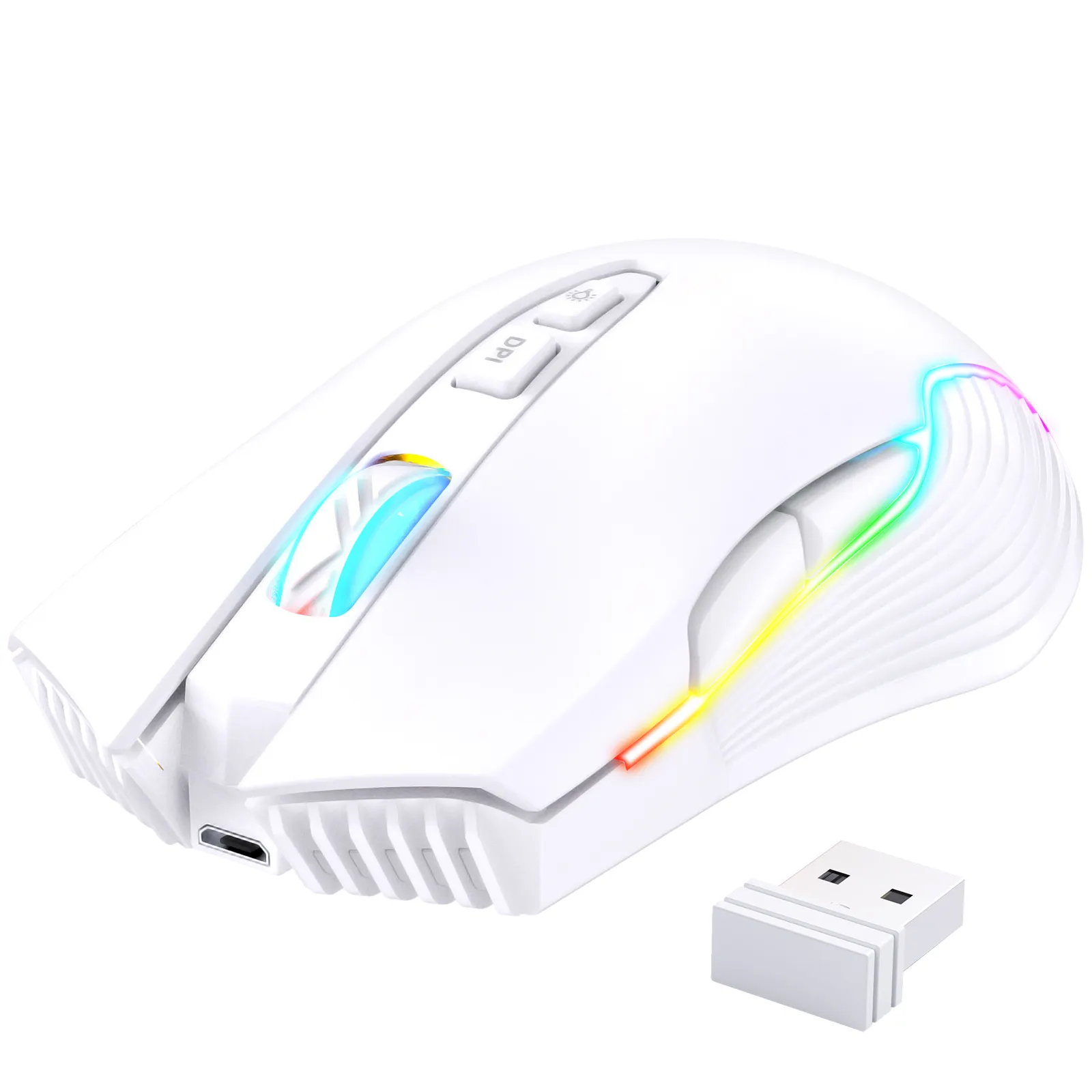 CW905 Wireless Game Mouse High Sensitivity Ergonomic Sweat-Resistant RGB Lighting Real 1000-6000 DPI Gaming Mouse