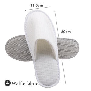 Pantoufles à gaufres jetables <span class=keywords><strong>haut</strong></span> <span class=keywords><strong>de</strong></span> <span class=keywords><strong>gamme</strong></span> avec logo personnalisé pour hôtels cinq étoiles Équipements d'hôtel parfaits - Product Image 6