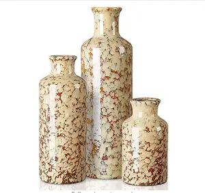 Vente en gros personnalisée, vases à fleurs ronds en porcelaine nordique élégants uniques de luxe, vase en céramique pour la décoration intérieure