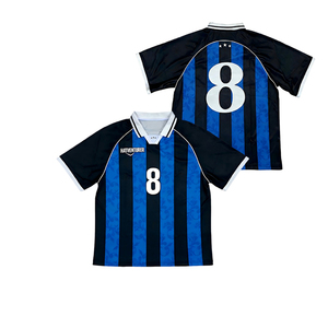 Maillot de football personnalisé, t-shirt de sport, maillot de sport rayé, sublimé, vêtements de sport d'équipe de football - Product Image 1
