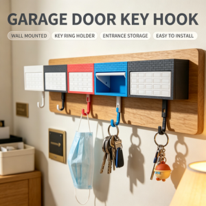 Boîte rectangulaire murale en plastique imprimé en 3D, modèle de cadre de voiture, pour garage, décoration intérieure, porte-clés, ornement suspendu - Product Image 2