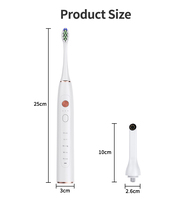 Brosse à dents électrique double face en gros avec miroir endoscopique visuel de la cavité buccale, étanche IPX7, 5 modes, rechargeable par USB