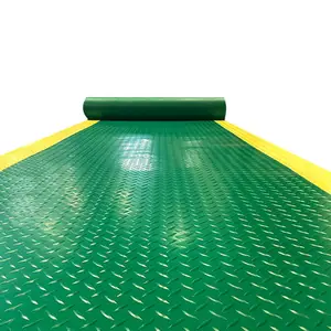 Garage Floor Mat Diamond Plate Pvc Vinyl Non-Slip Garage Flooring Roll