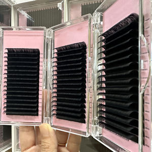 Muestra Gratuita de Extensiones de Pestañas QC, Suministros al por Mayor, Extensiones de Seda, Pestañas de Terciopelo 0.03 0.05 0.07mm, Bandeja de Pestañas Negras Mate de Cachemira - Product Image 2