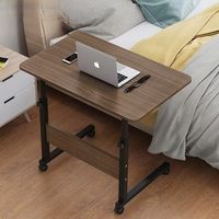 50x30cm ordinateur portable bureau lit avec bureau paresseux étudiant dortoir Simple Table pliante chevet hauteur réglable bureau d'ordinateur