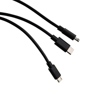 Câble d'alimentation Micro USB 3 broches mâle vers USB C mâle L500mm Application électronique Faisceau de câblage Ordinateur portable Impression de données