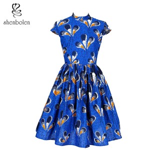 Modern African Print Kitenge Short Prom Dress Designs Womens Traditional patterns abiti per donna Casual - Product Image 3