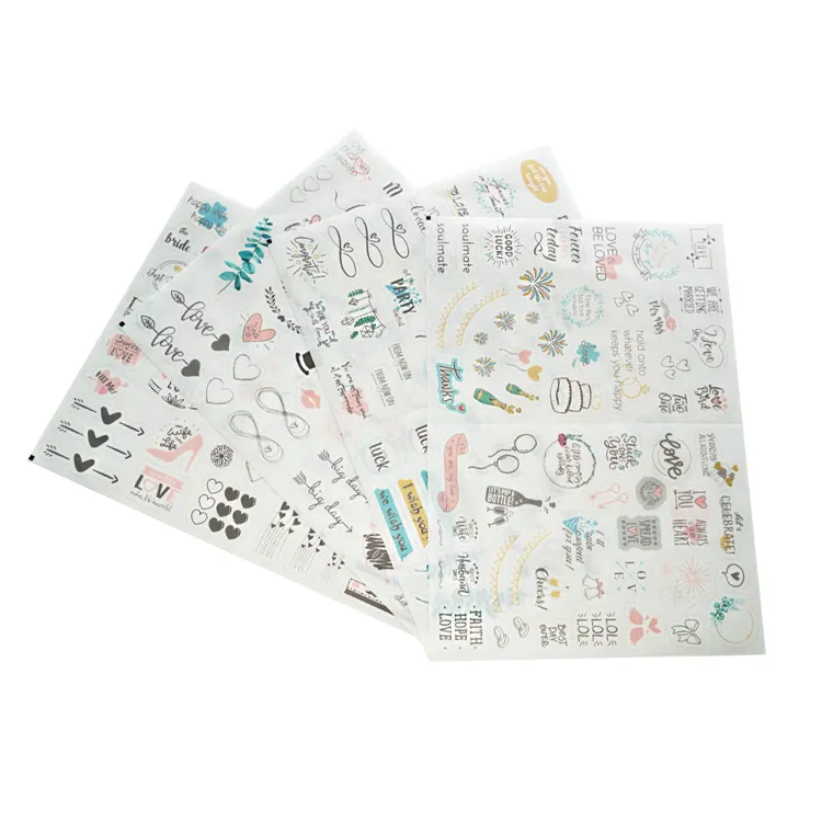 Custom Daily Weekly Planner Scrapbook Washi Paper Self Adhesive Paper Sticker Sheet Set For Decorative