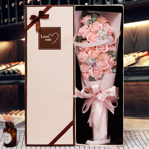 Con Caja de Regalo, Decoración para el Día de San Valentín, Envíale un Ramo de Rosas de Jabón Hechas a Mano de Alta Calidad, 51 Piezas - Product Image 3