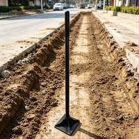 Compacteur manuel de sol industriel robuste de 8 pouces avec poignée en fonte pour aménagement paysager, pavés, asphalte et projets de pavage OEM