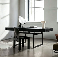 Escritorio de Madera Sólida de Lujo Personalizable, Diseño Moderno con Cajones, Ergonómico para el Hogar/Oficina