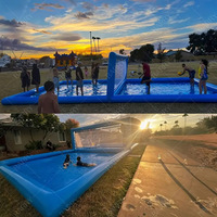 Terrain de volley-ball flottant sur mesure étanche à l'air Commercial terrain de volley-ball de plage gonflable extérieur en Pvc pour enfants/adultes