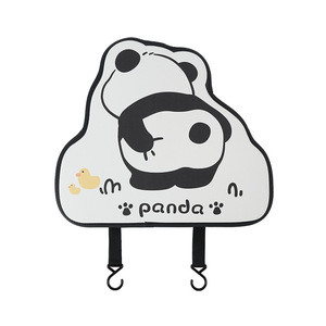 Panda 3D Anti-Kick Mat Housse de siège arrière de voiture en cuir avec motif de dessin animé - Product Image 2