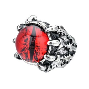 Vente en gros de bijoux pas chers à 1 dollar, anneaux gothiques punk colorés pour les yeux, anneaux vintage en forme de griffe de démon, anneaux de doigt en alliage, bijoux tendance - Product Image 1