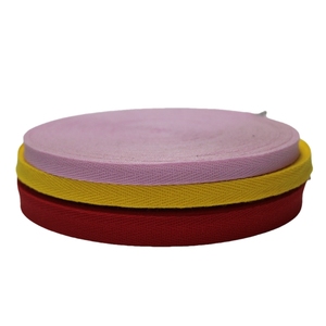 Tùy chỉnh màu phẳng 1cm gấp đôi Twill thiên vị băng cuộn bông xương cá vải cho hàng may mặc - Product Image 2