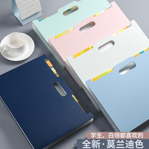 A4 Portable Accordion <b>File</b> Folder 13 Compartment Translucent PP Material For Test Paper <b>Storage</b> Desktop Organization - Product Image 5