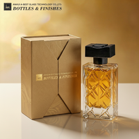 Ensemble de flacons de parfum en cristal rectangulaires de luxe ABT 50ML avec boîte cadeau élégante, logo personnalisé, contenant de parfum en verre