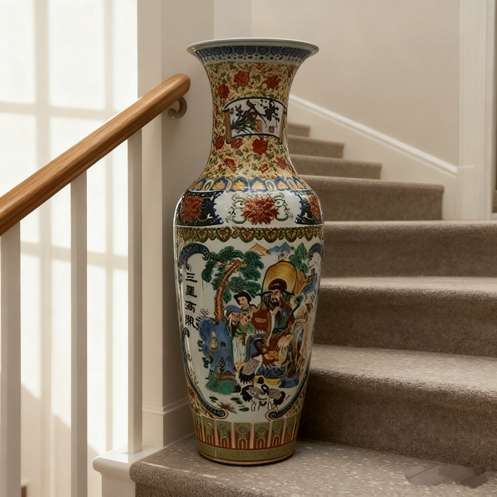 時代を超越したエレガンス。空間を彩る手作りの 花瓶中国大きな