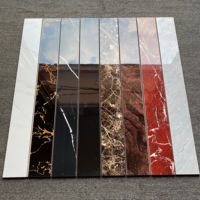 Carreaux de porcelaine 100x800, carreaux de plinthe, bordure d'angle moderne Waveguide pour salon et sol, inspirés du marbre mural