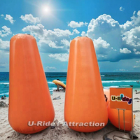 Bouées d'eau gonflables de couleur personnalisée pour les sports et les loisirs Marqueurs flottants en PVC orange ou de n'importe quelle couleur pour les activités aquatiques