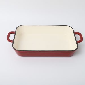 Rôtissoire émaillée personnalisée Plaque de cuisson rectangulaire en fonte à <span class=keywords><strong>induction</strong></span> - Product Image 4
