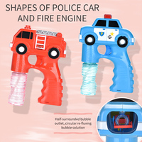 Haute sécurité enfants Machine à bulles souffleur pistolet automatique clignotant lumière son tireur nouveau ABS plastique feu Police ensemble