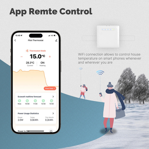 Termostato inteligente Wifi para radiador <span class=keywords><strong>de</strong></span> calefacción <span class=keywords><strong>de</strong></span> cable piloto compatible con aplicación <span class=keywords><strong>de</strong></span> monitoreo <span class=keywords><strong>de</strong></span> electricidad Ecowatt Control remoto Alexa GoogleHome - Product Image 6
