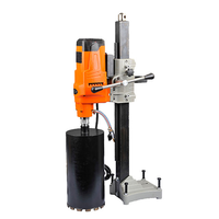 Outils de forage à noyau diamanté pour béton armé et pierre. Machine de forage verticale. Équipement de forage humide.