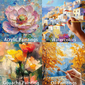 Toile en polycoton sans acide et non toxique, rouleau de toile de 24, 36, 42 pouces de largeur pour peinture acrylique, peinture artistique, rouleau de toile uni - Product Image 5