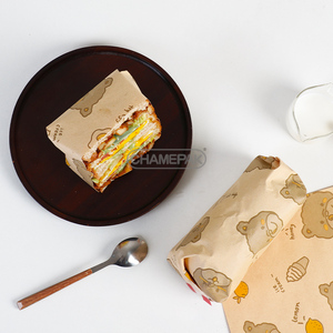 Logotipo de la marca Pergamino Papel a prueba de grasa para hornear Papel de regalo de alimentos a prueba de grasa impreso personalizado para Deli Food Pan Packaging - Product Image 6