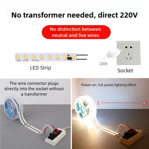 شريط إضاءة LED ذكي خارجي مقاوم للماء IP65 عالي الجهد 220 فولت للاستخدام الخارجي 100 متر - Product Image 5