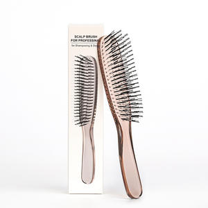 Nouveau cristal Transparent peigne à cheveux sec et humide Massage du cuir chevelu moelleux et doux Nylon aiguille Portable peigne brosses - Product Image 1