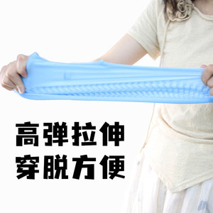 Couvre-chaussures de pluie en silicone, courts, antidérapants, imperméables, pour usage extérieur, gris - Product Image 4