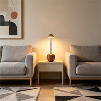 Lampe de table LED en bois nordique, réglable en hauteur, rechargeable, tactile, minimaliste, lampe de chevet pour la décoration de la chambre