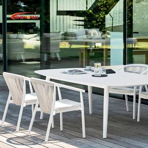 نوعية جيدة من مادة حبل صربية حديقة فناء فيلا مقهى فندق ألوان مخصصة كرسي لتناول الطعام في الفناء - Product Image 6