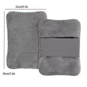 Guantes para quitar arena, guantes de limpieza de poliéster gris para sacos de arena, bolsas de polvo, uso en playa y camping, 14x12cm, 12x10cm - Product Image 5