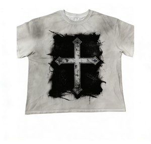 T-shirt d'été pour homme à manches courtes, style décontracté, imprimé noir et blanc, grande taille - Product Image 1